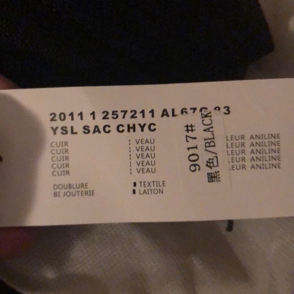 Yves Saint Laurent  envelope bag embossed leather - Picture 8 of 8